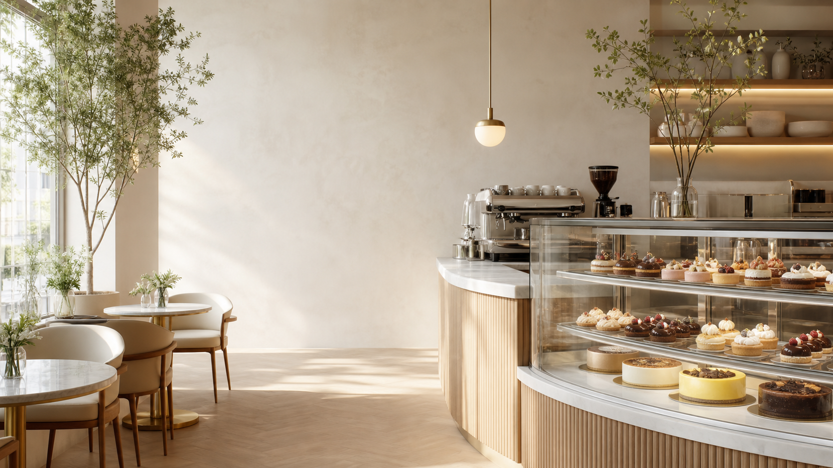 Bilgin Pastane & Cafe'nin modern iç mekânı
